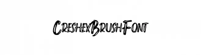 Creshex Brush Font  Frei Schriftart Herunterladen