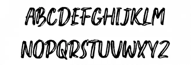 Creshex Brush Font 字体 大写