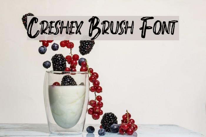 Creshex Brush Font Example 2