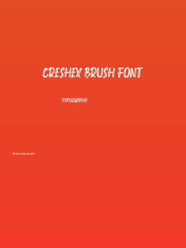 Creshex Brush Font Poster
