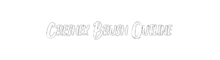 Creshex Brush Outline Font