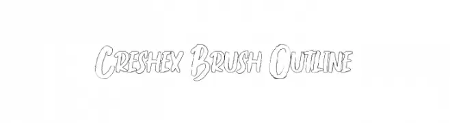 Creshex Brush Outline  Frei Schriftart Herunterladen