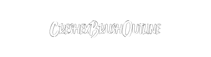 Creshex Brush Outline  Descarca Fonturi Gratis