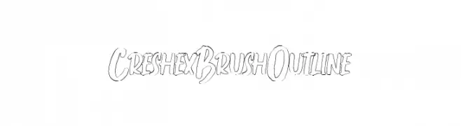 Creshex Brush Outline  Frei Schriftart Herunterladen