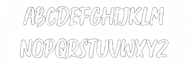 Creshex Brush Outline 字体 大写