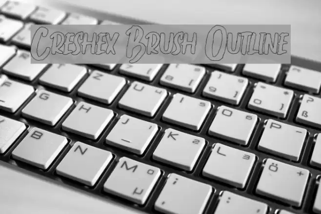 Creshex Brush Outline Font examples