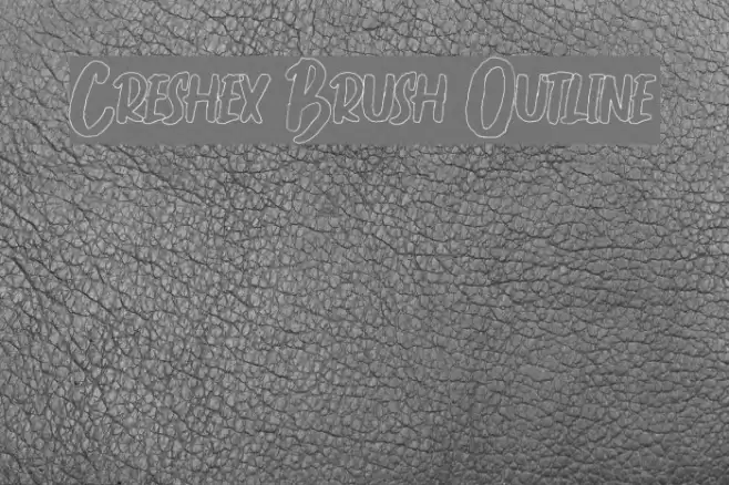 Creshex Brush Outline Font examples