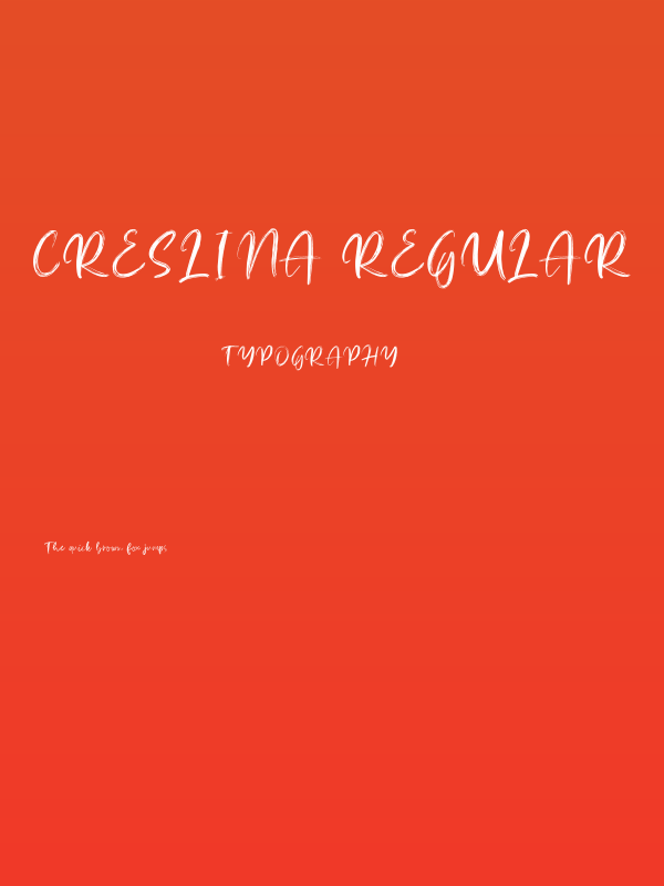 Creslina Regular Poster