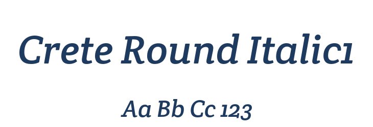 Crete Round Italic1 Font Preview