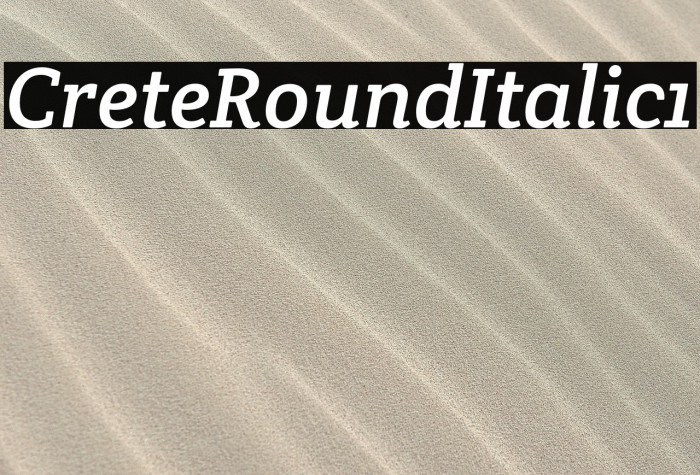 Crete Round Italic1 Example 1