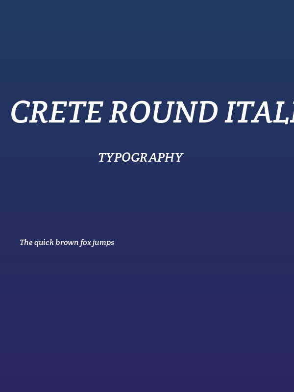 Crete Round Italic1 Poster