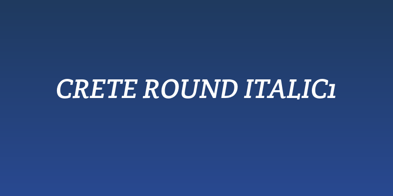 Crete Round Italic1 Social Header