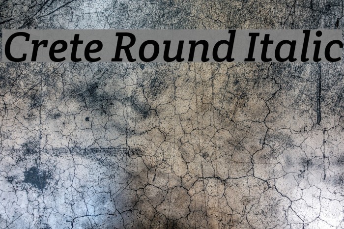 Crete Round Italic Font examples