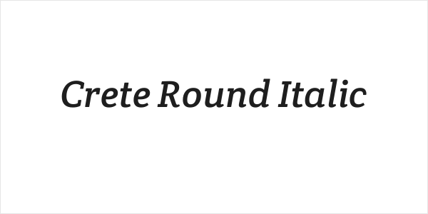 Crete Round Italic Logo