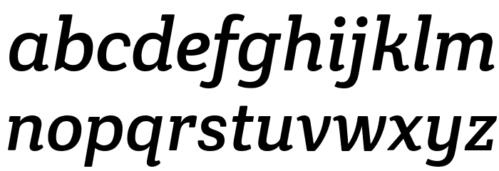 Crete Round Italic Font LOWERCASE