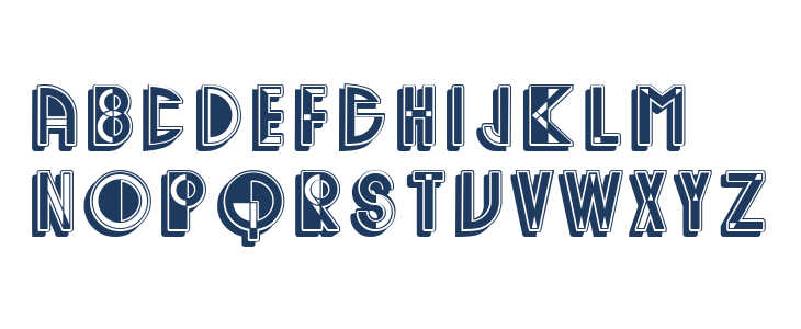 Cretin Shadow Regular Lowercase