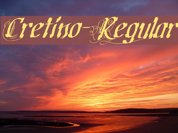 Cretino-Regular Шрифта examples