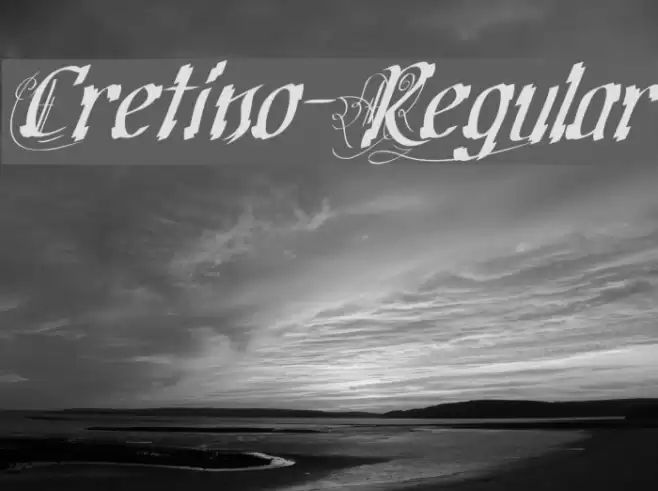 Cretino-Regular Шрифта examples