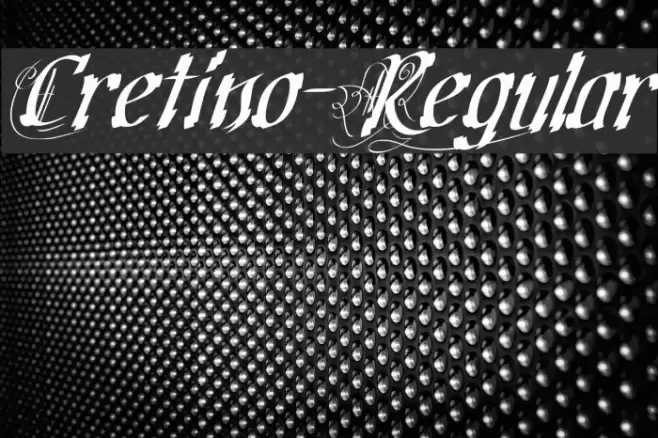 Cretino-Regular Шрифта examples