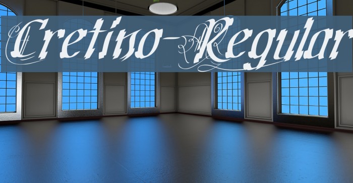 Cretino-Regular Шрифта examples