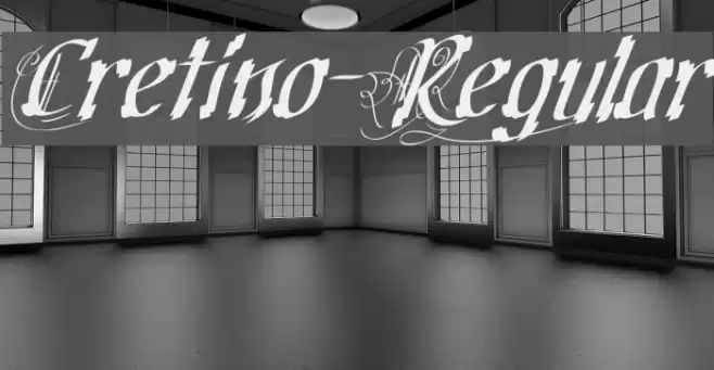 Cretino-Regular Шрифта examples