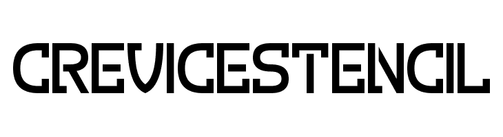 Crevice Stencil Font