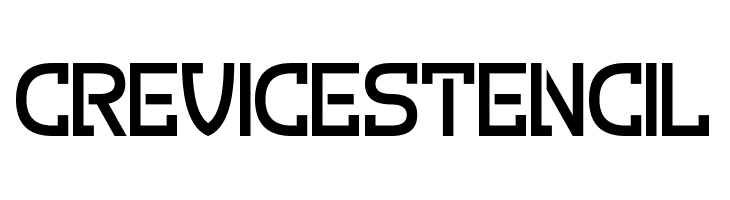 Crevice Stencil  font caratteri gratis