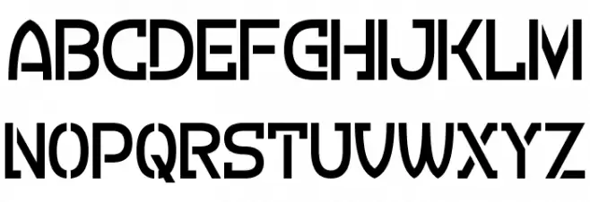 Crevice Stencil Font Litere mari