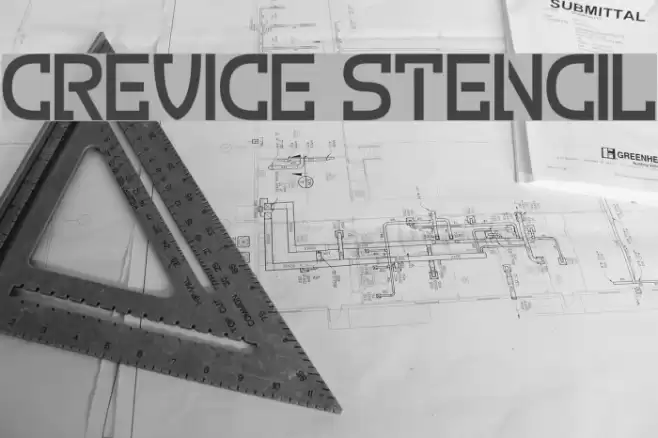 Crevice Stencil Font examples