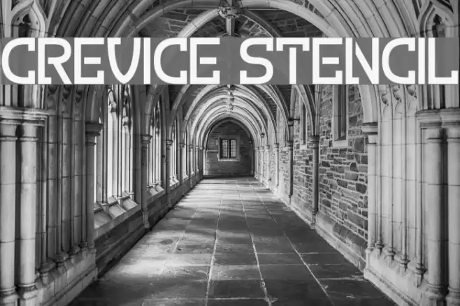 Crevice Stencil Font examples