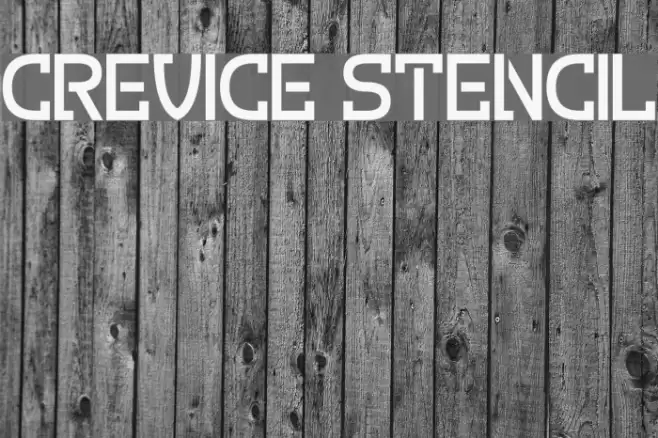 Crevice Stencil Font examples