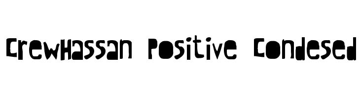 CrewHassan Positive Condesed  フリーフォントのダウンロード
