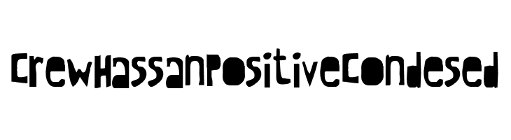 CrewHassan Positive Condesed फ़ॉन्ट