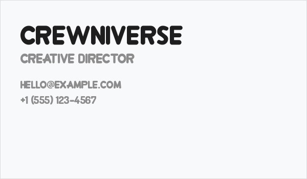 Crewniverse Business Card