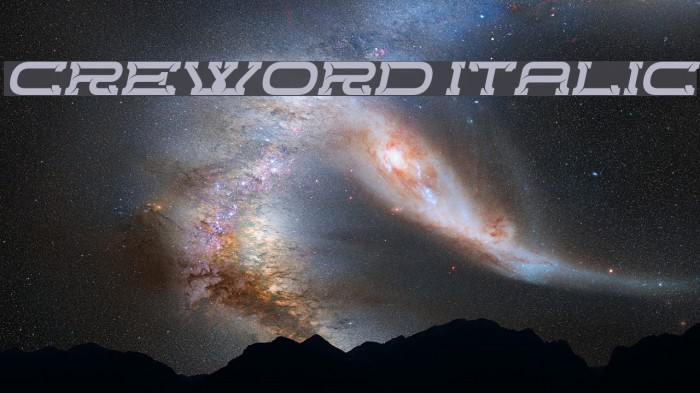 Creword Italic Font examples