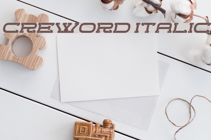 Creword Italic Font examples
