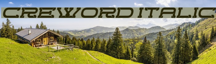 Creword Italic Font examples