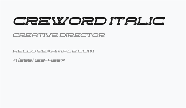 Creword Italic Business Card