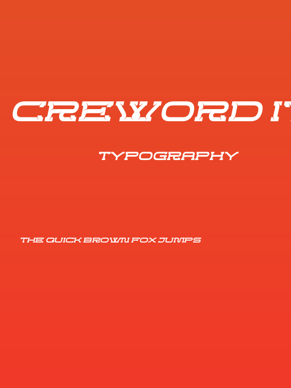 Creword Italic Poster