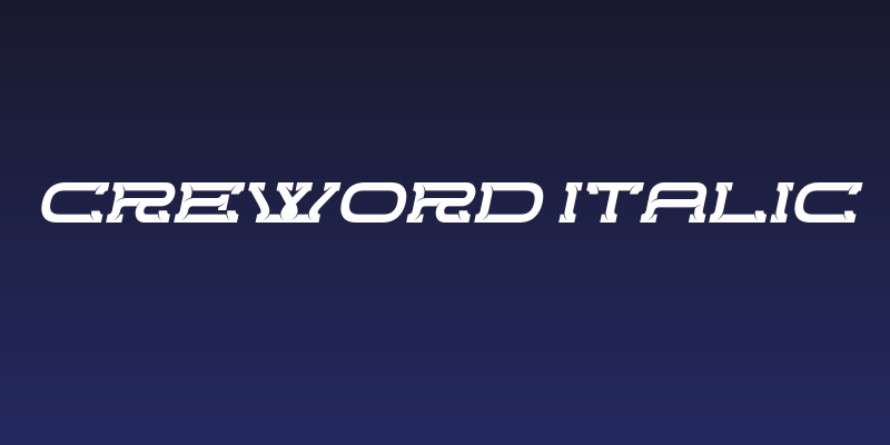 Creword Italic Social Header