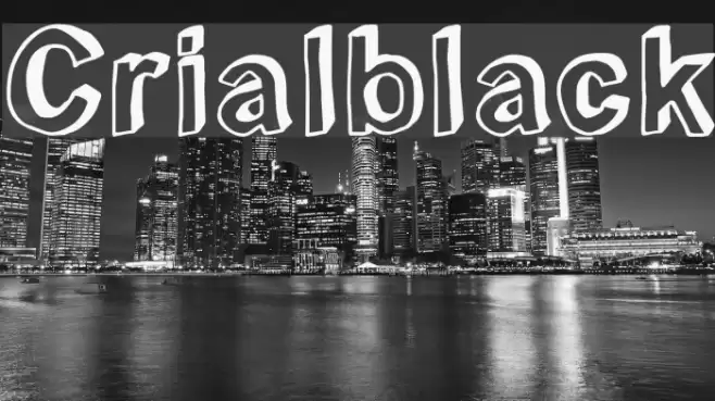 Crialblack Font examples