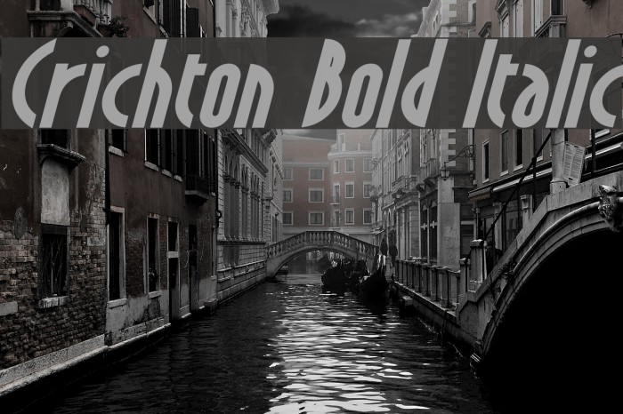 Crichton Bold Italic Schriftart examples