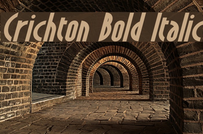 Crichton Bold Italic Schriftart examples