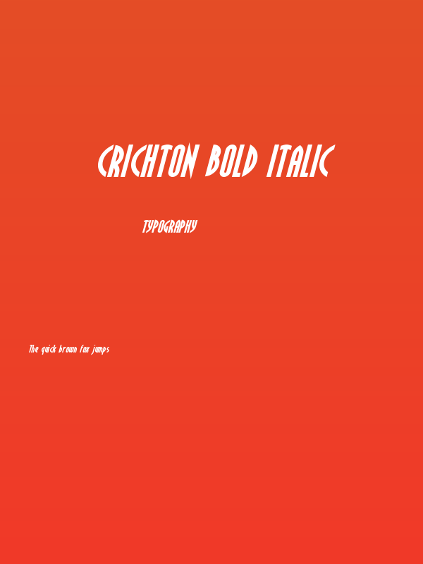 Crichton Bold Italic Poster