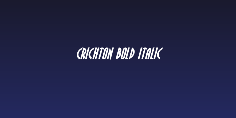 Crichton Bold Italic Social Header