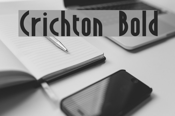Crichton Bold Шрифта examples