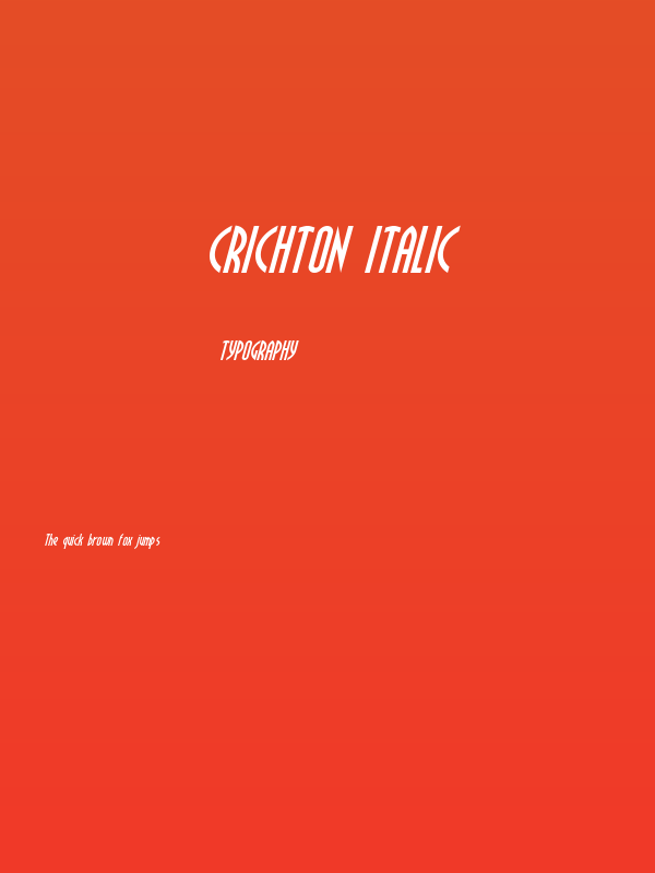Crichton Italic Poster