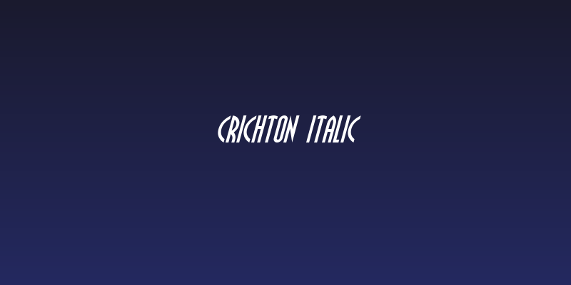 Crichton Italic Social Header