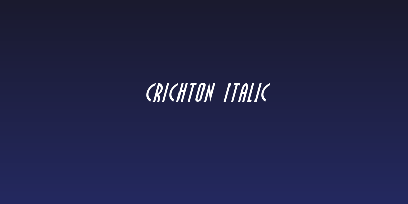 Crichton Italic Social Header