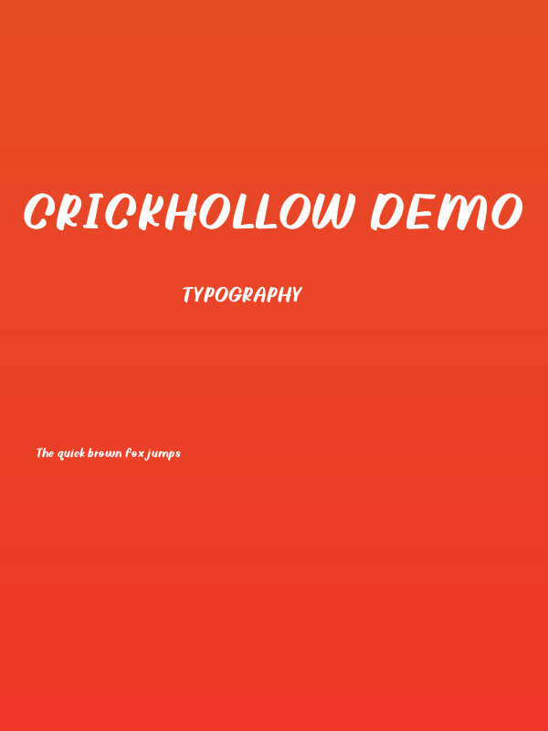 Crickhollow Demo Poster